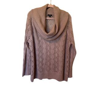 APT. 9 Light Pink Crochet Knit Top Scoop Neck Winter Sweater Women's Size 2X